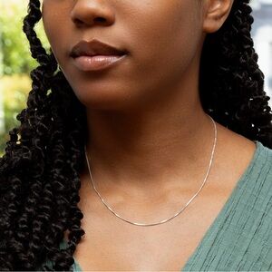 🤍Sterling Silver Italian Box Chain Necklace🤍 ~18”